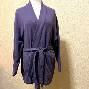 NEW Athleta Comfy Wrap Top Robe Purple Size L/XL